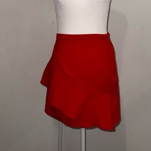 Topshop red mini skirt